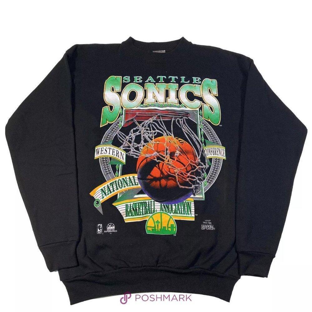 Rare Seattle Supersonics Nba Basketball Classic Sweatshirt Retro Elbertfra